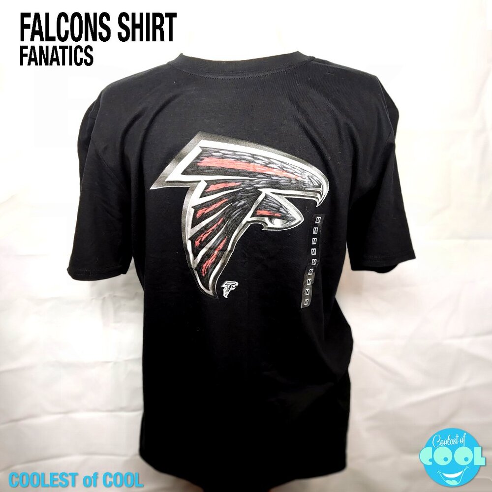 Fanatics NFL Atlanta Falcons T-Shirt Mens Medium Black logo graphic new w tags